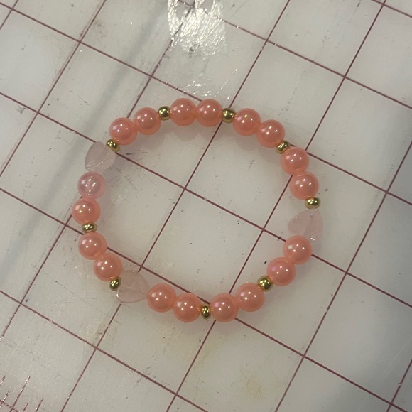 Pink and gold heart bracelet - Picture 1 of 1